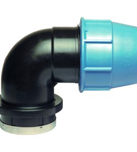 GOMITO FEMMINA A COMPRESSIONE PER TUBO POLIETILENE UNIDELTA Ø90 x 3"F - PN16*
