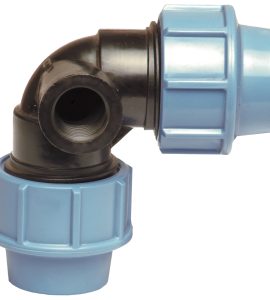 GOMITO DOPPIO CON DERIVAZIONE LATERALE FEMMINA PER TUBO POLIETILENE UNIDELTA Ø32x32 x 3/4"F - PN16