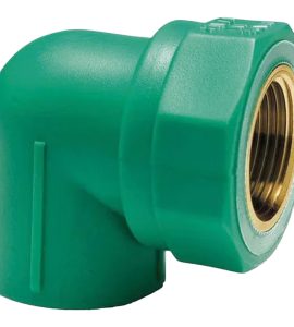 GOMITO A 90° FILETTATO FEMMINA IN PPR VERDE PN25 Ø32 x 1"F