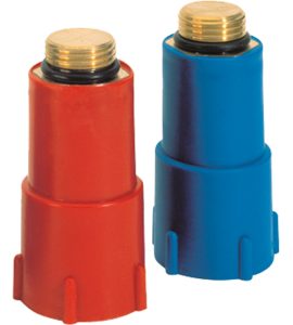 TAPPO PROVA IMPIANTI CON FILETTATURA IN OTTONE 1/2" Rosso
