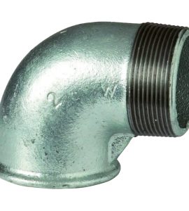 GOMITO 90° MASCHIO/FEMMINA IN GHISA ZINCATA 4"