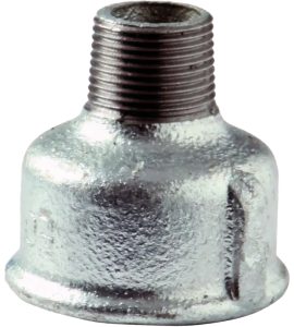 RACCORDO DIRITTO RIDOTTO FM IN GHISA ZINCATA 2" x 1"1/2