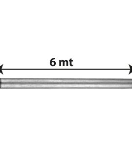 CANNA IN ACCIAIO ZINCATO DA 6 MTL. 4"