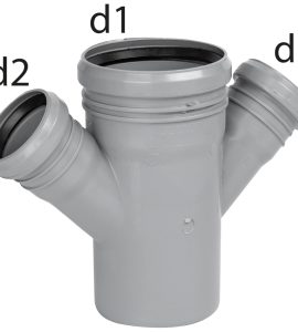 BRAGA DOPPIA A INNESTO HTDA "BAMPLAST" Ø110 x Ø110 x Ø110 - 67°