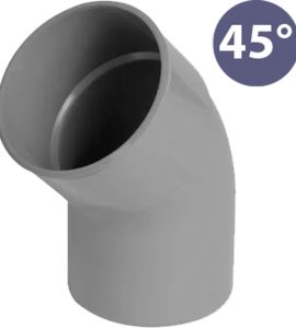 CURVA 45° IN PVC "ME" AD INCOLLAGGIO MASCHIO/FEMMINA Ø100 mm