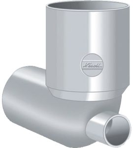 CURVA WC AD INCOLLAGGIO CON ATTACCO FRONTALE IN PVC NICOLL Ø100 x Ø50