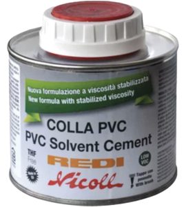 COLLA PER PVC IN BARATTOLO CON PENNELLO "NICOLL" 250 ml