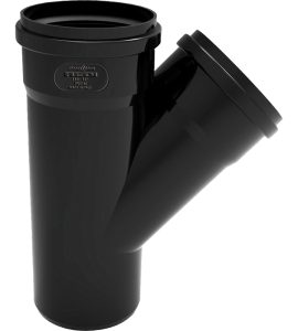 BRAGA A 45° MASCHIO/FEMMINA "PHONOBLACK" Ø100 x Ø100 mm