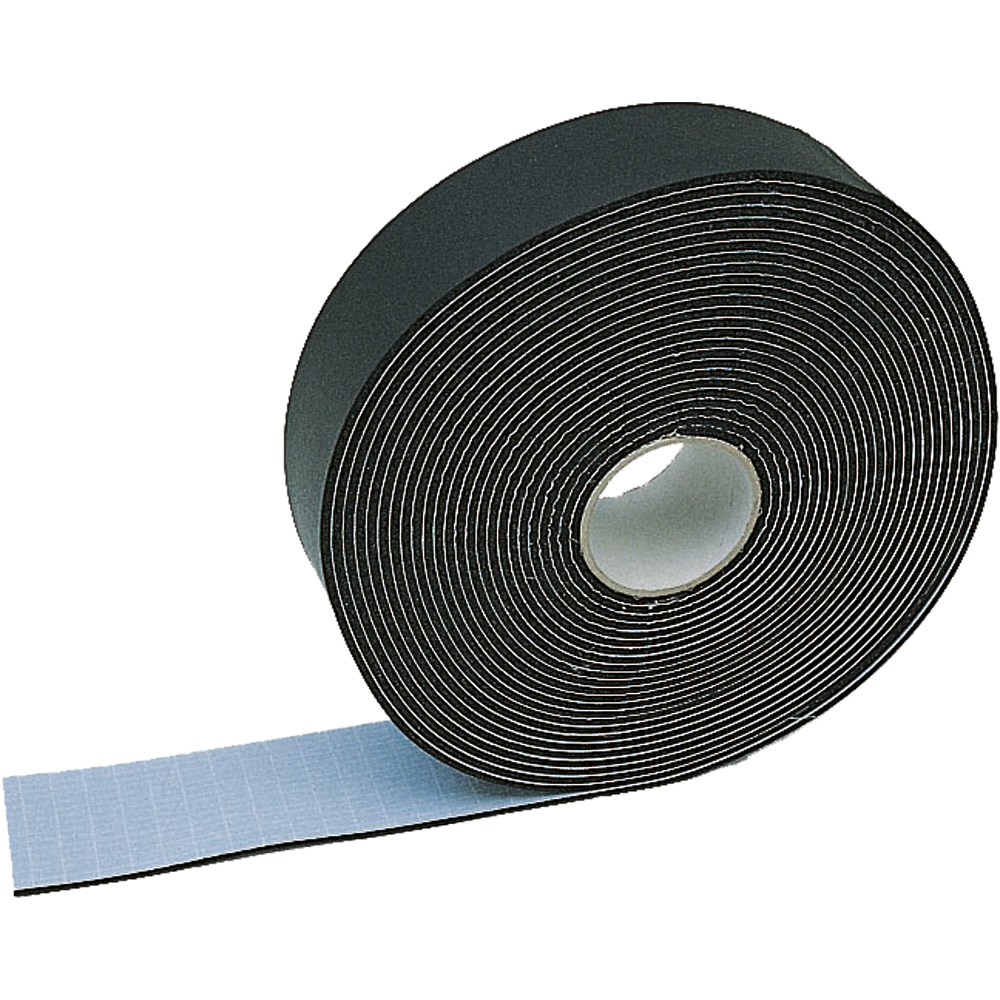 - NASTRO TERMOISOLANTE ADESIVO IN GOMMA NERO H.50 mm x Sp.3 mm - L.10 mt