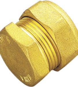 TERMINALE PER RACCORDI A COMPRESSIONE CON OGIVA IN OTTONE TIEMME Ø22 mm