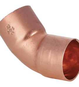 CURVA A 45° IN RAME FEMMINA/FEMMINA A SALDARE Ø54 x 54 mm