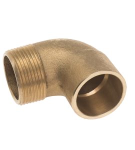 GOMITO A 90° FILETTATO MASCHIO IN BRONZO A SALDARE Ø35 x 1"1/4