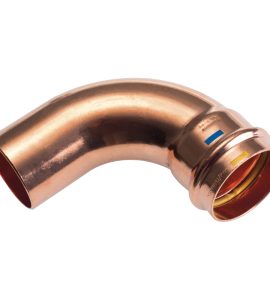 CURVA A 90° MASCHIO/FEMMINA IN RAME A PRESSARE Ø35 x Ø35 mm