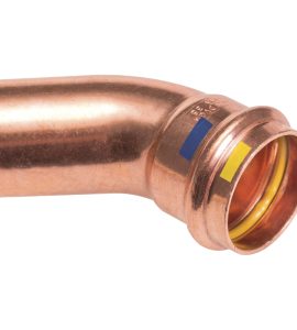 CURVA A 45° MASCHIO/FEMMINA IN RAME A PRESSARE Ø35 x Ø35 mm