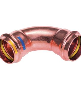 CURVA A 90° FEMMINA/FEMMINA IN RAME A PRESSARE Ø35 x Ø35 mm