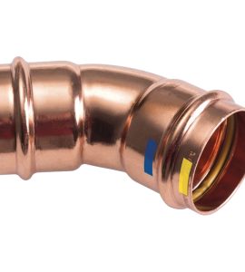 CURVA A 45° FEMMINA/FEMMINA IN RAME A PRESSARE Ø35 x Ø35 mm