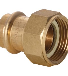 CODOLO FEMMINA CON DADO GIREVOLE E SEDE PIANA IN BRONZO A PRESSARE Ø35 x 2"G