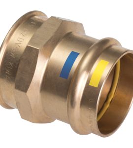 MANICOTTO FEMMINA A PRESSARE FILETTATO FEMMINA IN BRONZO Ø35 x 1"1/4 F