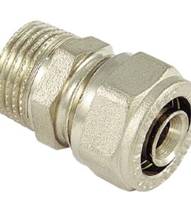 RACCORDO DIRITTO MASCHIO A COMPRESSIONE PER TUBO MULTISTRATO TM 1" - Ø32x3