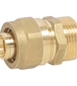 RACCORDO DIRITTO MASCHIO A COMPRESSIONE PER TUBO MULTISTRATO APE 1" x Ø32 (3