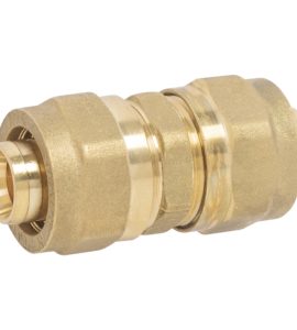RACCORDO DIRITTO DOPPIO A COMPRESSIONE PER TUBO MULTISTRATO APE Ø32 (3