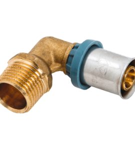 GOMITO MASCHIO A PRESSARE PER TUBO MULTISTRATO UNIDELTA Ø63 x 2"