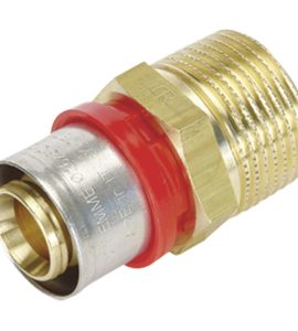 RACCORDO DIRITTO MASCHIO A PRESSARE PER TUBO MULTISTRATO TIEMME Ø32 x 1"