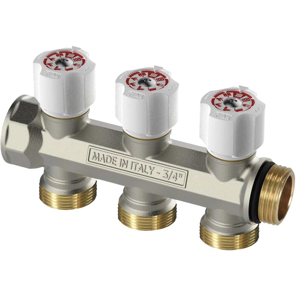 - COLLETTORE LINEARE "EASY LOCK" CON RUBINETTI DI ARRESTO IVAR 1" x 4 vie EUROCONO