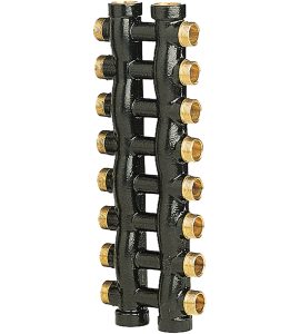 COLLETTORE COMPLANARE MASCHIO/FEMMINA 3/4" PER TUBO RAME/PEX/MULTISTRATO ICMA 10x10 vie da 1/2"(16)
