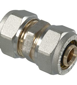 RACCORDO DIRITTO DOPPIO A COMPRESSIONE PER TUBO MULTISTRATO TDM Ø32 x Ø32 (3