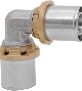 GOMITO DOPPIO A PRESSARE PER TUBO MULTISTRATO ICMA Ø32 x Ø32