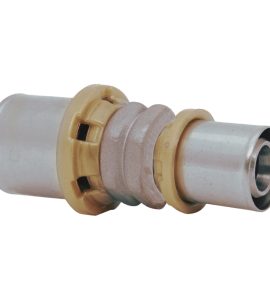 RACCORDO DIRITTO RIDOTTO A PRESSARE PER TUBO MULTISTRATO ICMA Ø32 x Ø26