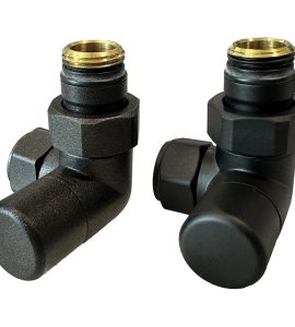 DETENTORE D'ARREDO AD ANGOLO DX "HIGH STYLE BLACK" Antracite 1/2" - 24x19