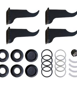 KIT PER RADIATORI COMPLETO DI MENSOLE BLACK COFFEE 1" x 1/2"