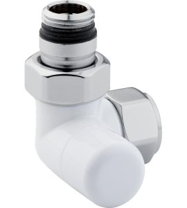 DETENTORE D'ARREDO AD ANGOLO SX "HIGH STYLE" BIANCO 1/2" - 24x19