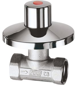 RUBINETTO AD INCASSO CON ROSONE IN OTTONE FAR 3/4" F/F