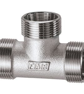 TEE CON 3 MONOCONI PER TUBO RAME