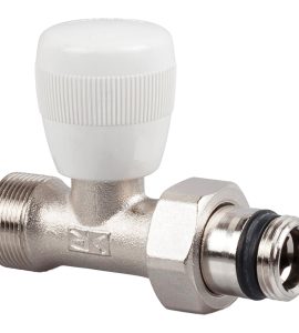 VALVOLA DIRITTA ATTACCO PER TUBO RAME E MULTISTRATO "SERIE UNIVERSAL" 1/2" x passo 1/2"