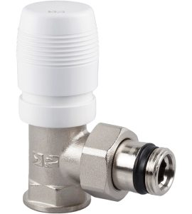 VALVOLA A SQUADRA TERMOSTATIZZABILE ATTACCO PER TUBO FERRO "SERIE ITALIA" 1/2" - 1/2"