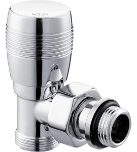 VALVOLA A SQUADRA ATTACCO PER TUBO RAME E MULTISTRATO "SERIE PLANET" Cromo 1/2" - 24x19