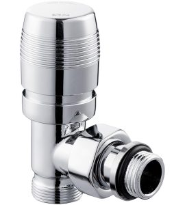 VALVOLA A SQUADRA TERMOSTATIZZABILE ATTACCO RAME E MULTISTRATO "SERIE PLANET" Cromo 1/2" - 24x19