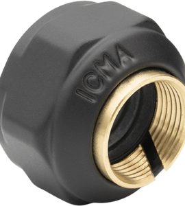 ADATTATORE PER TUBO RAME CON CALOTTA NERO OPACO Ø14 - 24x1