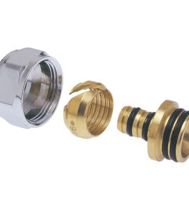 ADATTATORE PER TUBO MULTISTRATO CON CALOTTA CROMATA ICMA Ø20x2 - 24x1