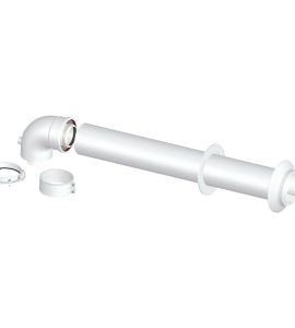 KIT ORIZZONTALE Ø60/100 L.80 CM PER CALDAIA HERMANN Thema + Spazio