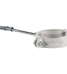 COLLARE REGGITUBO IN ACCIAIO BIANCO PER SCARICO FUMI Ø100 mm