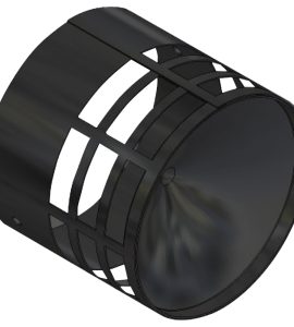 GRIGLIA DI SCARICO FUMI IN NYLON Ø80 mm