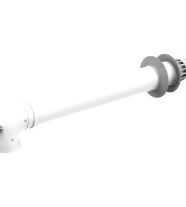 KIT COASSIALE CON CURVA E TERMINALE PER SCALDABAGNO "KONA"  Ø60/100 x L.1000 mm