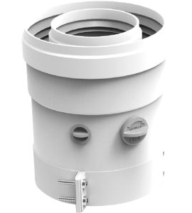 PARTENZA VERTICALE COASSIALE PER SCALDABAGNO A GAS "KONA" Ø60/100 mm