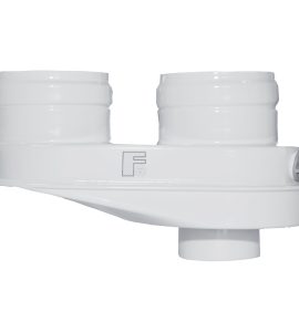 SDOPPIATORE PER SCALDABAGNO A GAS "KONA" Ø80/80 mm