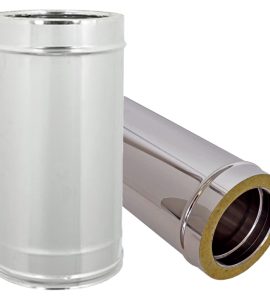 TUBO INOX DOPPIA PARETE DIRITTO 50 cm. Ø250/300 mm